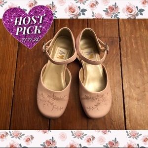 Vintage Pink Flower Little Girls’ Dress Shoes